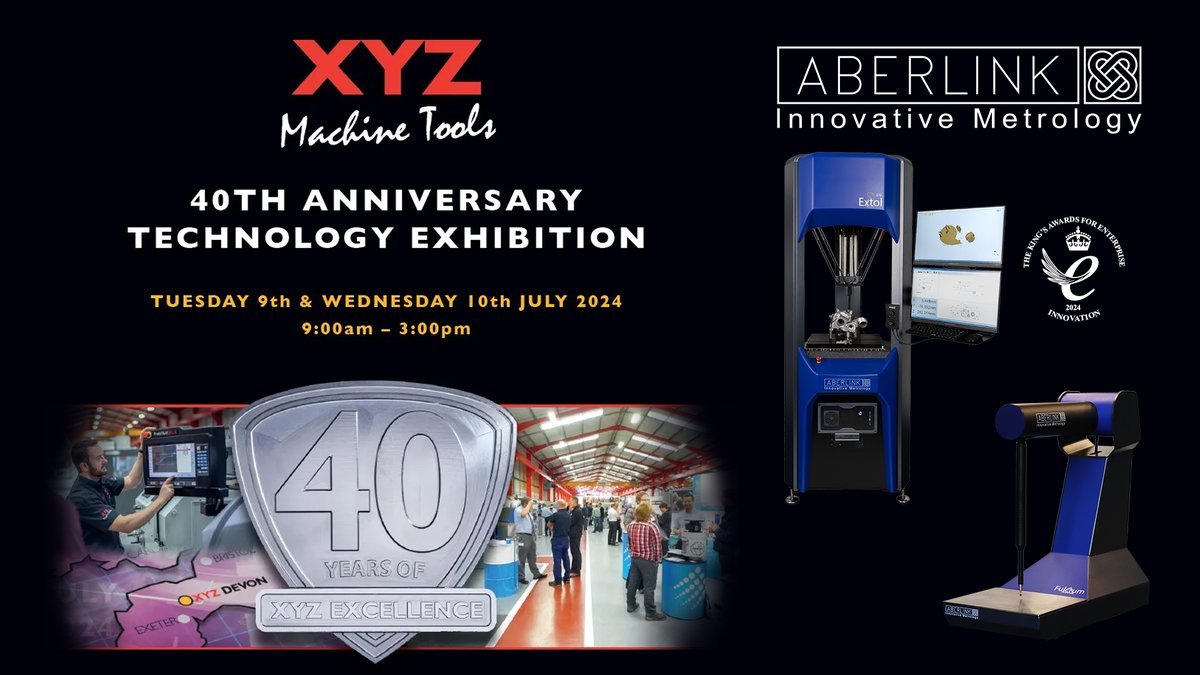 It's day 1 of the XYZ Technology exhibition!

If you are close to Devon, drop in and see our award-winning Extol in action and our revolutionary manual CMM the Fulcrum.

Bring your parts for a free no-obligation demo!

xyzmachinetools.com/event/40th-ann…