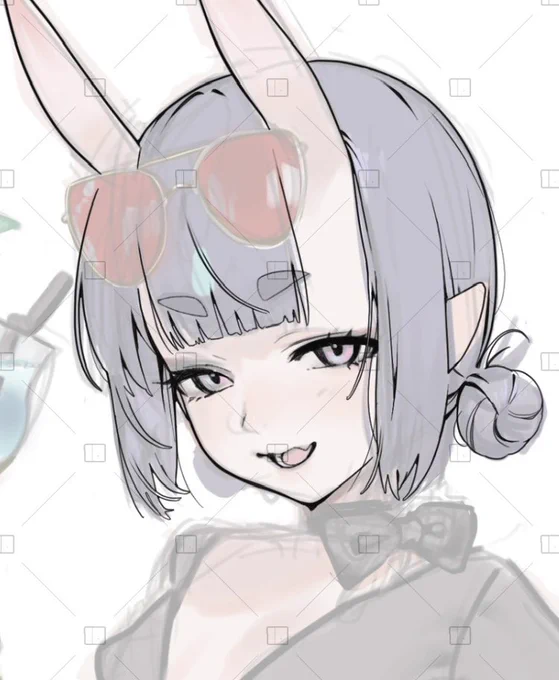 全身絵だからもっと線にメリハリ付けた方が見やすいよなーーーふーーむ 