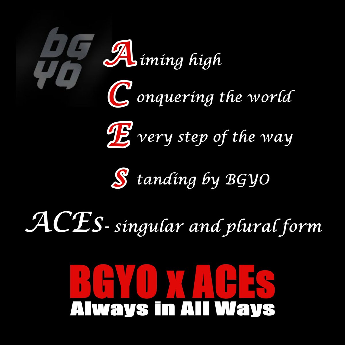 PTkapre24's tweet photo. Happy lang kung ano meron ang BGYO but let's work & support harder to reach their goals.
Happy 39th Monthsary, fellow ACEs
BGYO x ACEs
#SelfACEs
#BGYO_Gigil #BGYO @bgyo_ph https://t.co/my6TKa9CTG
