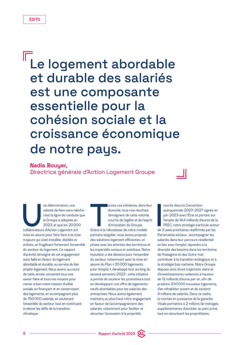 ActionLogement's tweet photo. 🅟🅤🅑🅛🅘🅒🅐🅣🅘🅞🅝 Rapport d'activité 2023 du groupe Action Logement [𝗘𝗻𝗴𝗮𝗴𝗲́𝘀, 𝗿𝗲𝘀𝗽𝗼𝗻𝘀𝗮𝗯𝗹𝗲𝘀, 𝘂𝘁𝗶𝗹𝗲𝘀] 𝔼𝕩𝕥𝕣𝕒𝕚𝕥 I 𝗥𝗲𝗴𝗮𝗿𝗱𝘀 𝘀𝘂𝗿 𝟮𝟬𝟮𝟯 I >> https://t.co/SqKVpIGCOC https://t.co/xnBXRcUhId