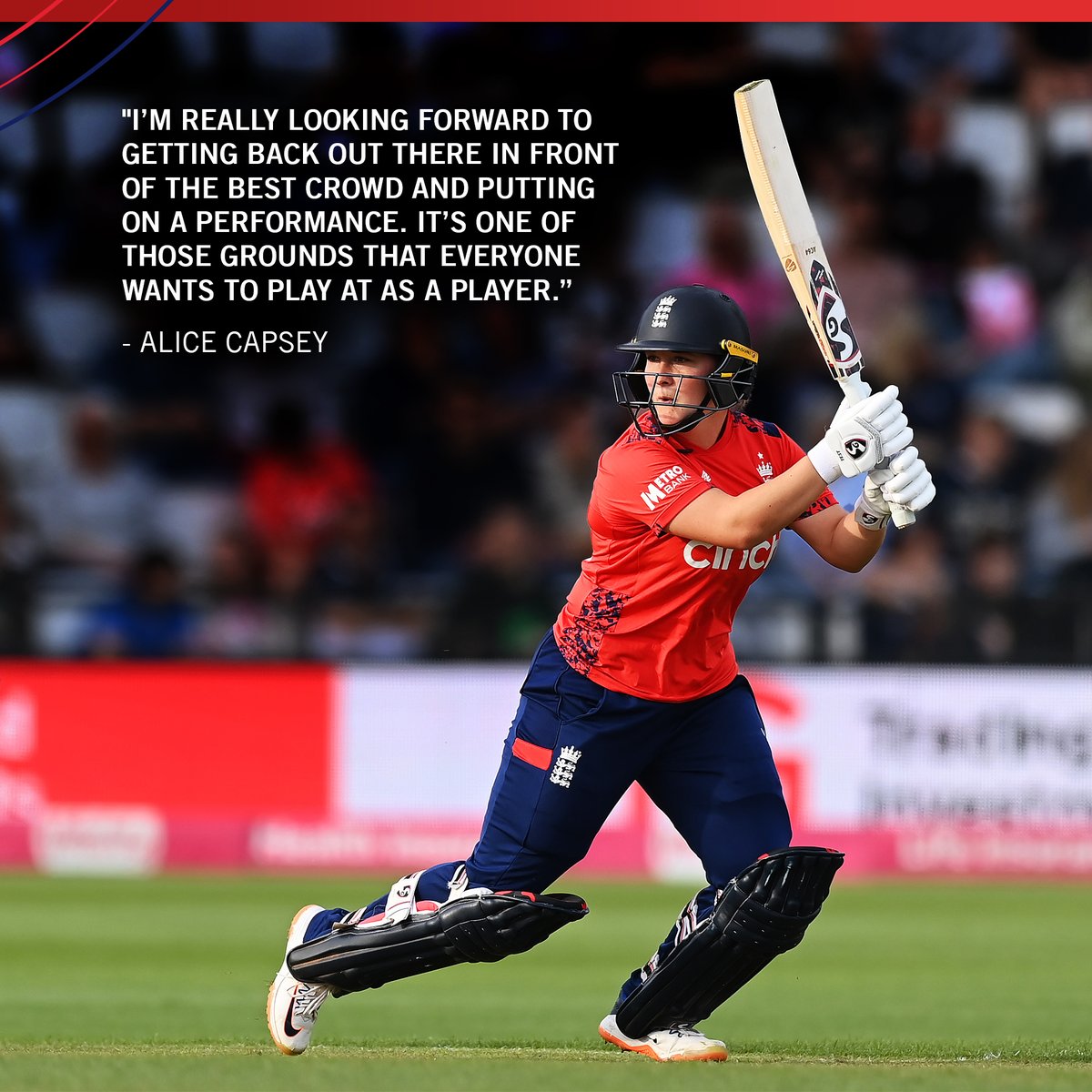"It's one of those grounds that everyone wants to play at as a player!" 🗣️

Alice Capsey spoke about her home ground ahead of Saturday's T20I with New Zealand at The Kia Oval. 🏴󠁧󠁢󠁥󠁮󠁧󠁿

TICKETS ➡️ tickets.surreycricket.com/selection/even…

🤎 | #WhereHistoryHappens