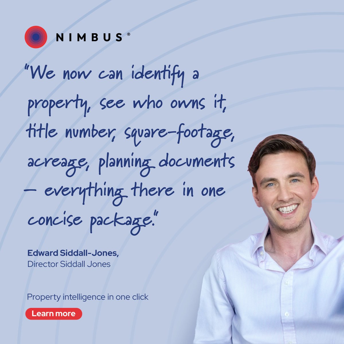 NimbusMaps's tweet image. Before Nimbus, gathering property information was a time-consuming process for Siddall Jones. See why its director is a big fan of the value Nimbus brings to the business: hubs.ly/Q02FDwDY0

#Nimbus #TimeSaving #SiddallJones