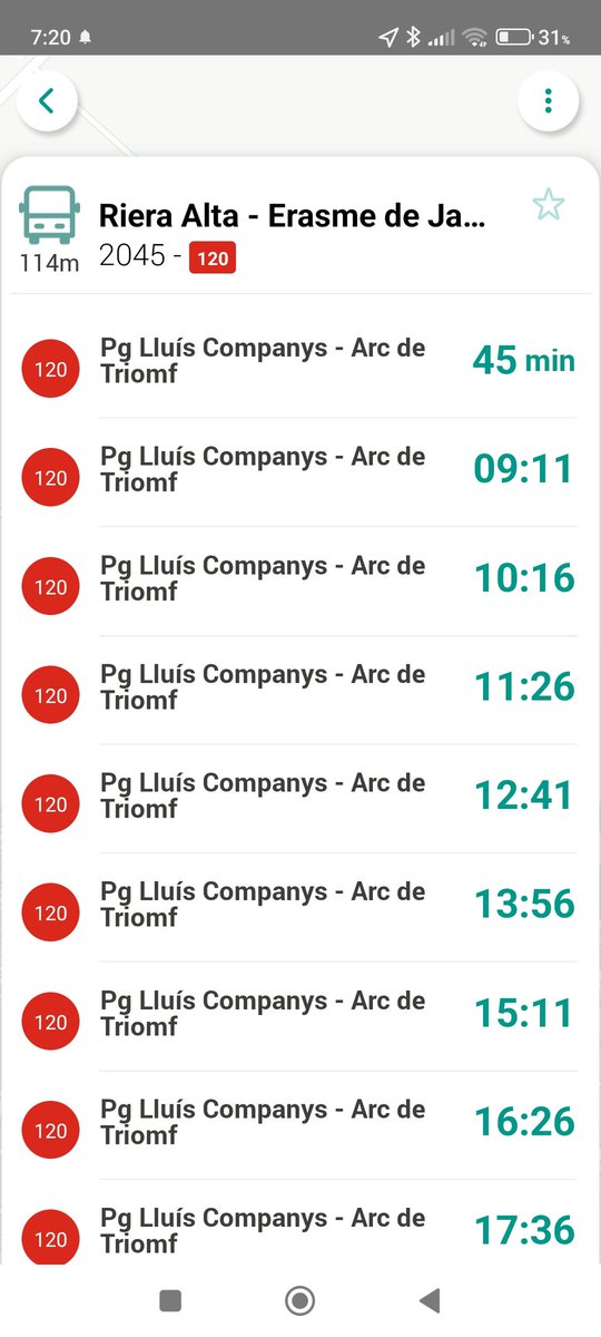 La4tu's tweet image. Hola @TMBinfo insisteixo que hi ha a la web, app i app tmobilitat informació errònea i diferent

 Arregleu el desgavell del #120

@Bcn_CiutatVella
@felixortega

Diumenge una senyora a riera alta esperant bus 40 minuts de peu, fa vergonyeta!!!