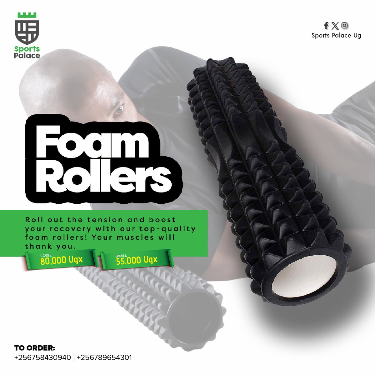 SportsPalace2's tweet photo. Roll out the tension and boost your recovery with our top-quality foam rollers! Your muscles will thank you.
#BeMore #FoamRollers https://t.co/k0pik0Zkyg
