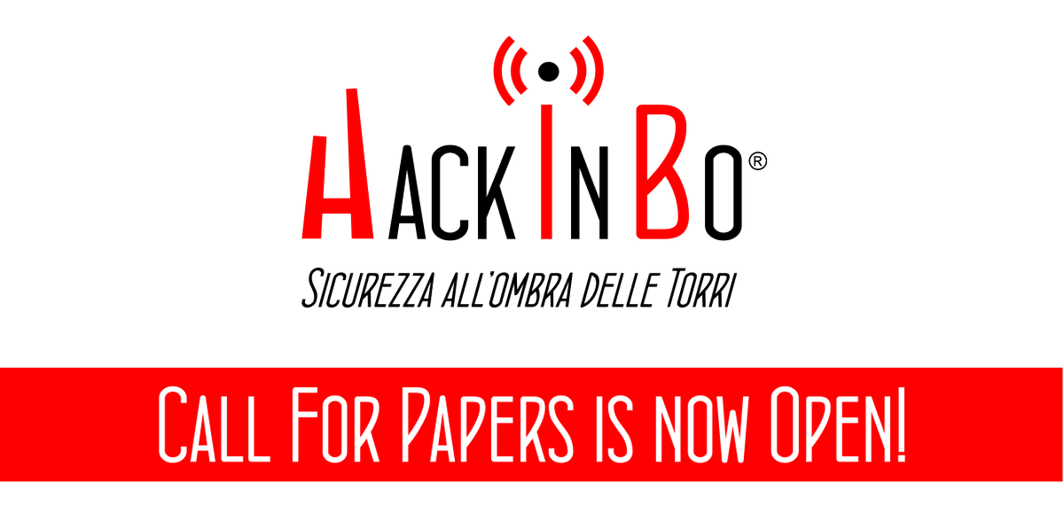 HackInBo's tweet photo. 🚀 Apertura Call for Paper per HackInBo® WINTER Edition 2024!
Call For Paper Opening: 10/07/2024
Call For Paper Closing: 15/09/2024
🔗 Invia la tua proposta a: https://t.co/FQVWEHsIif
#CFP #HiB24 #HiB #HackInBo #Security #Bologna #TheBestEvent https://t.co/KFGaN1WdXc