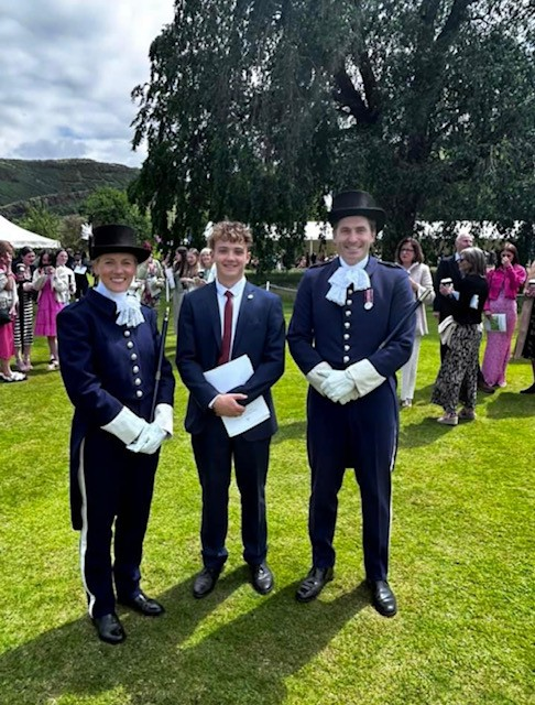 HelloRidgewood's tweet photo. George N, Y13, attended the Duke of Edinburgh Gold Award celebration at The Palace of Holyroodhouse this weekend. What a great achievement! 🏅

#DofE @LegerDofE @DofE https://t.co/b0oihCIFig
