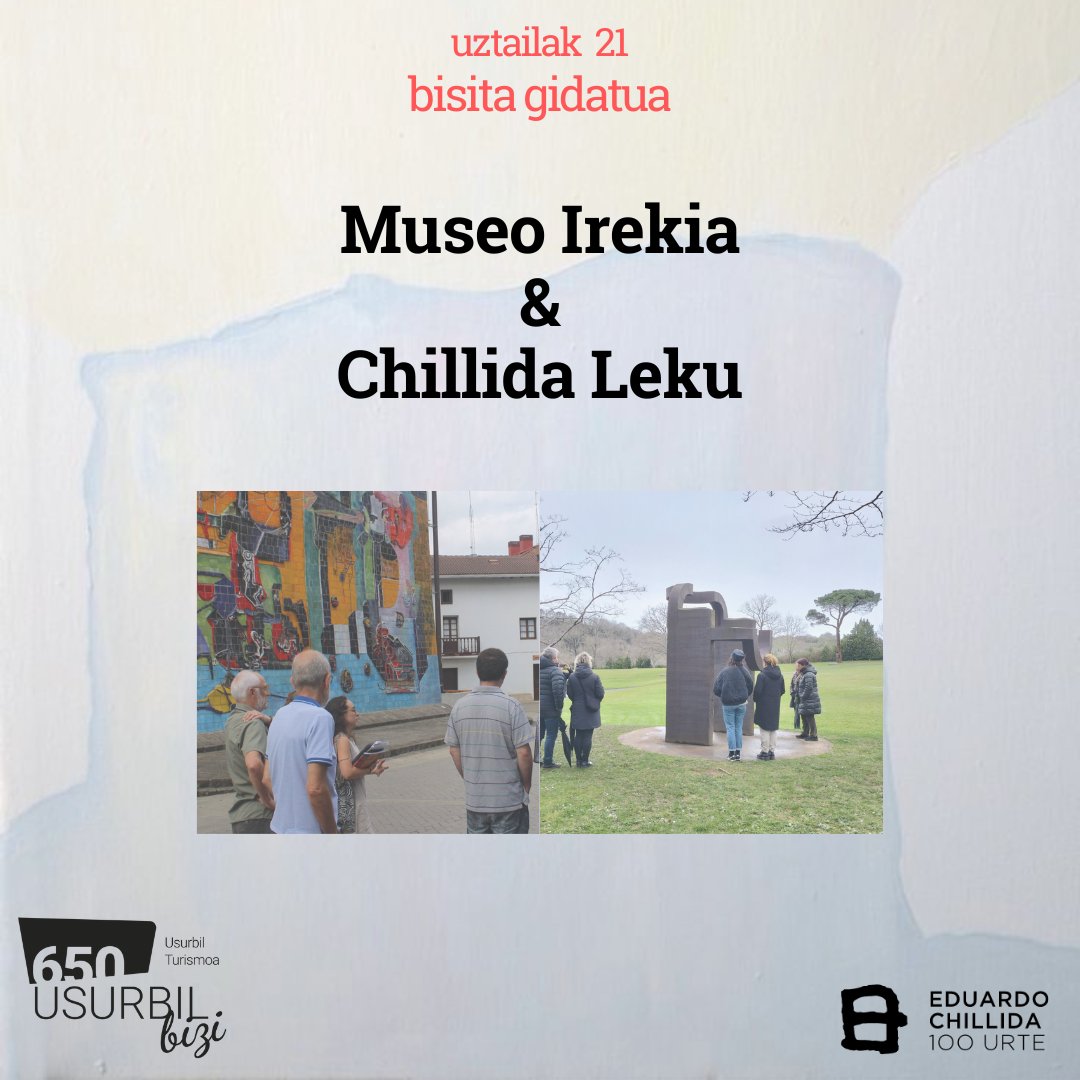 Adi! Bisita gidatu berezia antolatu dugu uztailaren 21an

Museo Irekiarekin hasi eta ondoren Chillida Lekura joango gara. Bertan gida baten laguntzaz erakusketa iraunkorra eta Eduardo Chillidaren 100 urte Telefónica Bildumarekin ikusiko ditugu

Erreserbak 650usurbilbizi.eus