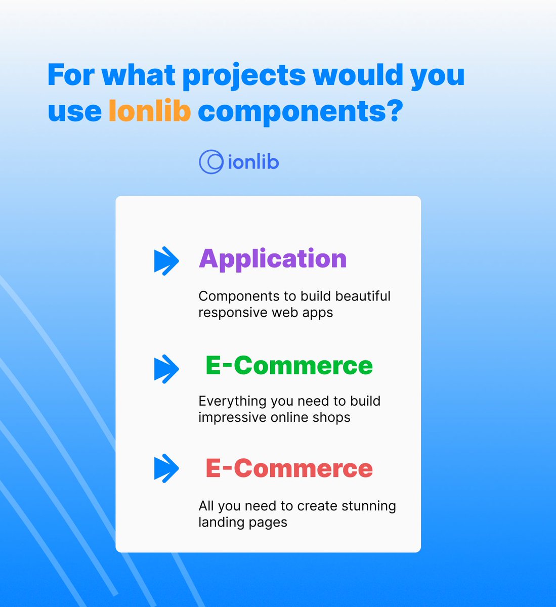 ionlib's tweet photo. ๐Turn your ideas into reality with ionlib.
#ionlib components give you the tools and features you need to develop your projects with complete freedom.โ
https://t.co/ghEzrkE25Y
#ionlib #Development. https://t.co/sOdviR9EtC