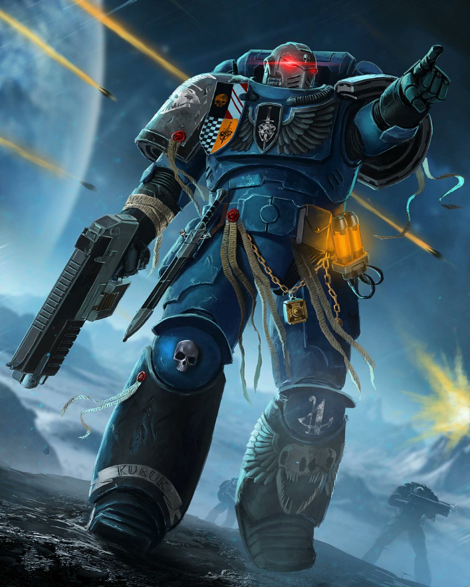 Painted for a client on my Instagram, this was super fun the paint. Custom chapter the 'Cryo Marines'. 

Hope you dig it! 

#johnstoneart #warhammer #40k #digit