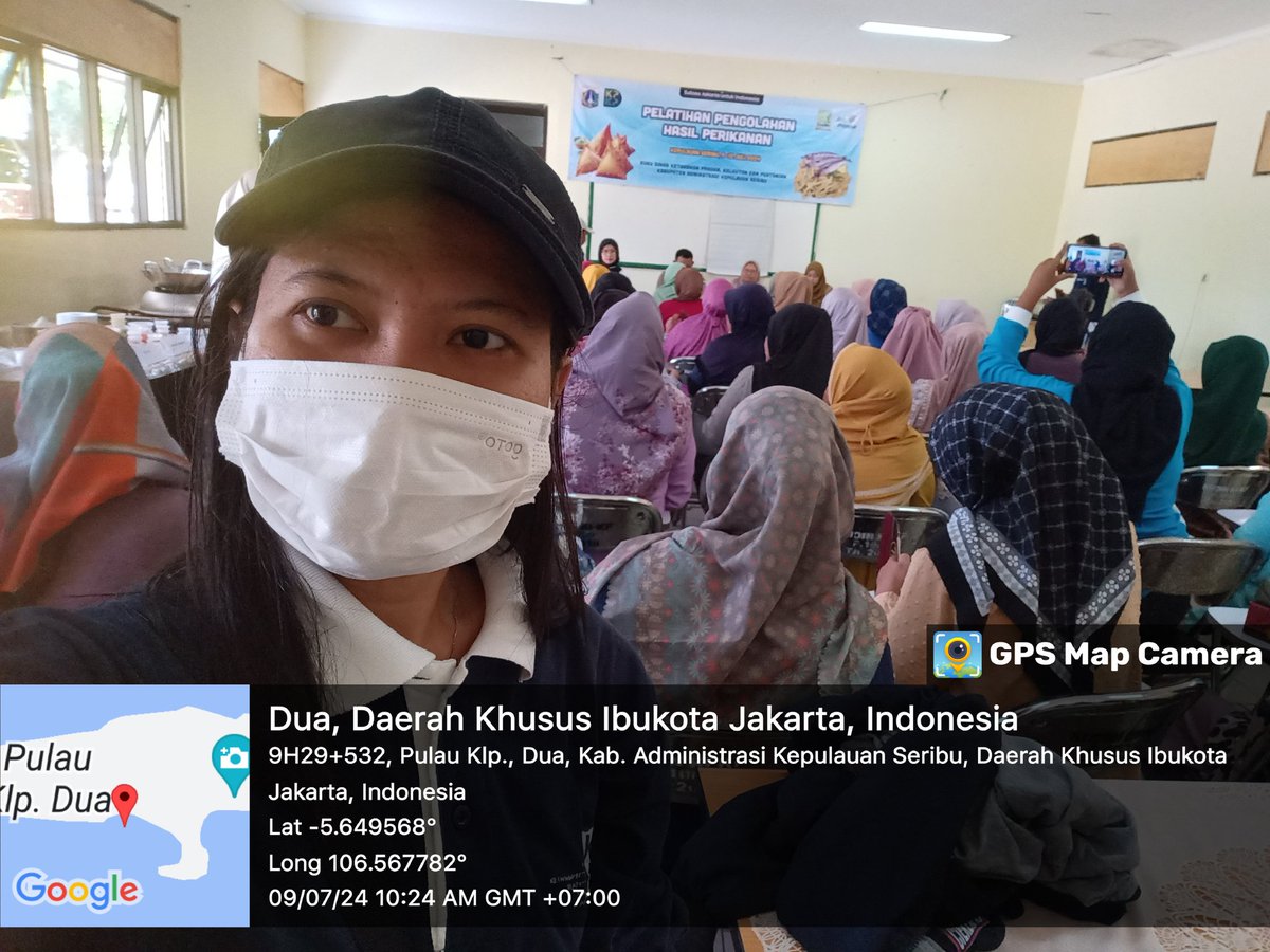 ElyGinting's tweet photo. Selasa (09/7/2024), Ely. S. Ginting, Luhkan Pulau Seribu, Pendampingan Pelatihan Pengolahan Hasil Perikanan &amp; serah terima bantuan Food Procesor untuk Poklahsar Pulau Kelapa
#GuhkanSatminkalBogor #Aktivitas #PPBPulauSeribu
@bppsdm_kp
@puslatluhkp
@brpbatpp_bogor https://t.co/ZxhA7PNpgU