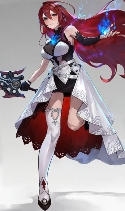 気にする人しか気にないと思うけど、一応、 エリザベスちゃんのファンアート全身構図も投稿しておきますね～