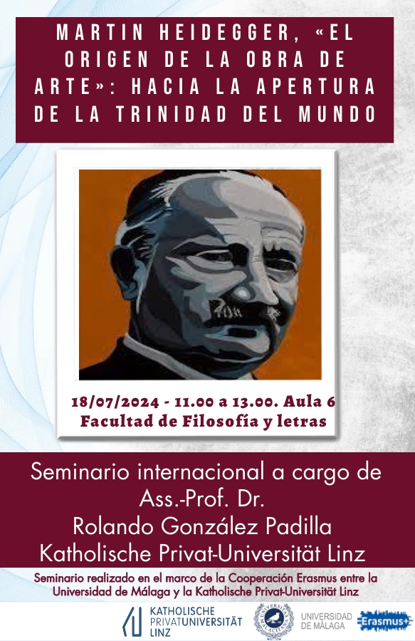 Filosofía Noticias: seminario para despedir el curso a cargo de Rolando González-Padilla: El origen de la obra de arte: hacia la apertura de la trinidad del mundo <a href="/JFMcoord/">JFM - Centro de Investigación</a> <a href="/GEHeidegger/">Grupo de Estudios Heidegger</a>  filosofianoticias.blogspot.com/2024/07/el-ori…