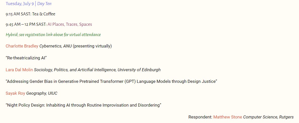 CriticalAI's tweet photo. #DESIGNJUSTICEAI opens w/ our next presentation from three emerging scholars. Ai Onubogu joins Charlotte Bradley and Sayak Roy with Matthew Stone joining. /1 https://t.co/77yB2yf9k8