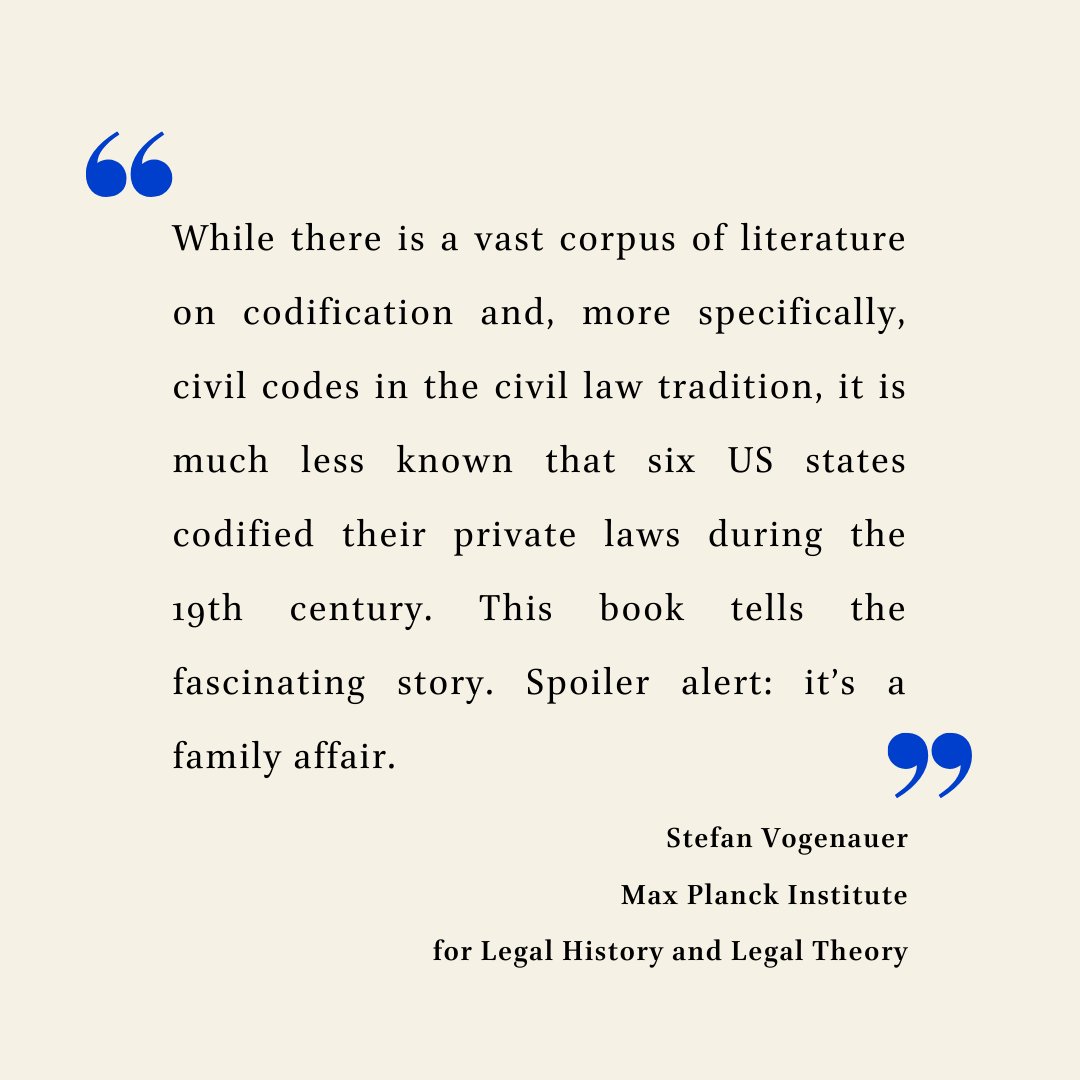 Brill_History's tweet photo. Unveiling the history of nineteenth-century #civilcodes in the #USA, this book examines their origin stories, circulation, and usage by focusing on the social-historical context of their drafting and legal concepts.
Find out more here: π https://t.co/PnLm3cUGsF https://t.co/DIoXyi4Mi3