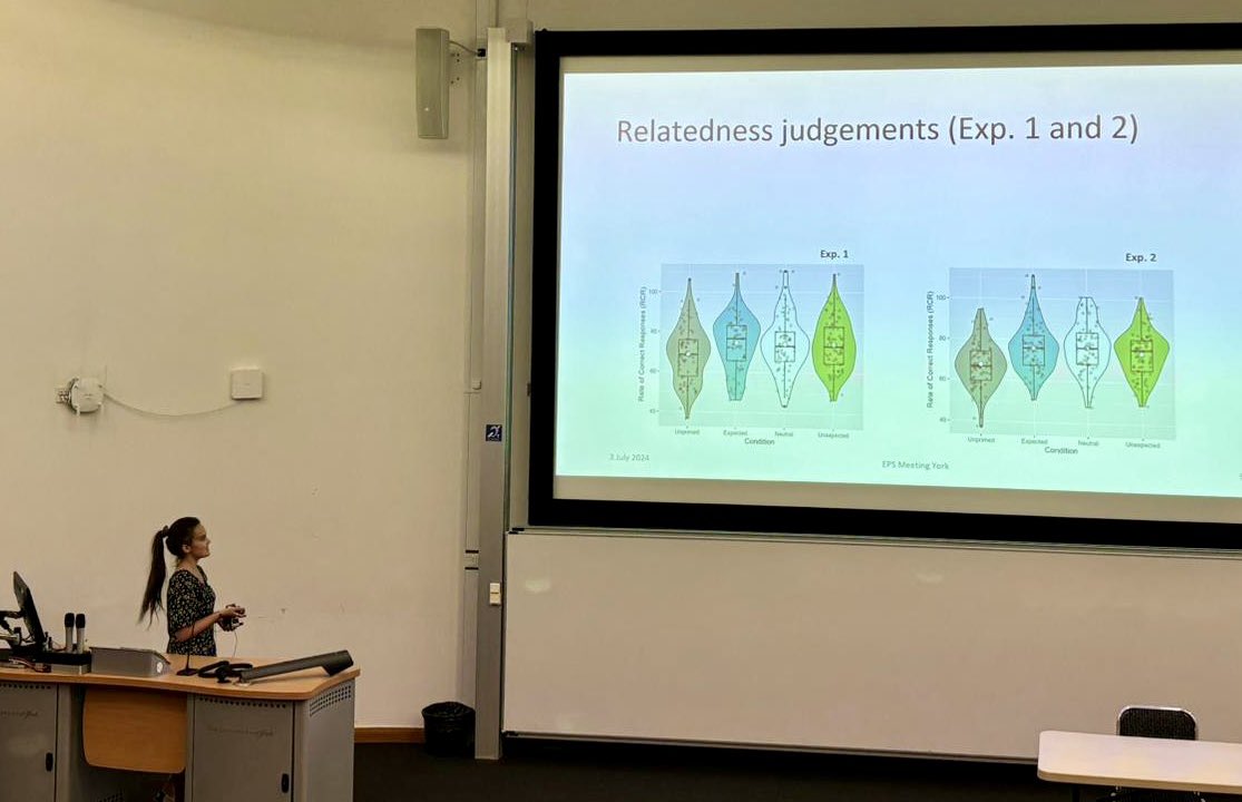 Vanessa Keller (@vanessagkeller) on Twitter photo A big (belated) thank you to the <a href="/ExpPsychSoc/">Experimental Psychology Society</a> and especially local organiser @aidanhorner for a fantastic #EPSYork24 meeting last week!
Really enjoyed getting to present my work on predictability and word-meaning priming, and hearing about lots of excellent research! A big (belated) thank you to the <a href="/ExpPsychSoc/">Experimental Psychology Society</a> and especially local organiser @aidanhorner for a fantastic #EPSYork24 meeting last week!
Really enjoyed getting to present my work on predictability and word-meaning priming, and hearing about lots of excellent research!