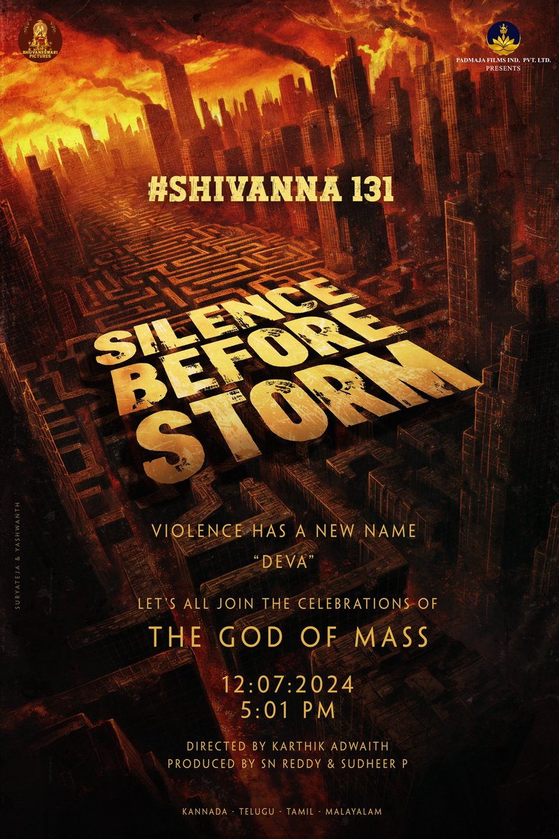 S N Reddy (@snreddy09) on Twitter photo Violence Has A New Name - Deva
Witness The Narration July 12 | 5:01 PM On Bhuvaneshwari Pictures Youtube Channel. #IntroducingDeva
@nimmashivanna <a href="/KarthikFilmaker/">Karthik Adwaith</a> @Bhuvaneswaripi @Snreddy09 @sudheerbza <a href="/SamCSmusic/">๐๐๐ ๐ ๐</a> @humanbaghe <a href="/writerJkrishna/">Jay Krishna</a> <a href="/nimmaprasanna/">Prasanna v.m</a> Violence Has A New Name - Deva
Witness The Narration July 12 | 5:01 PM On Bhuvaneshwari Pictures Youtube Channel. #IntroducingDeva
@nimmashivanna <a href="/KarthikFilmaker/">Karthik Adwaith</a> @Bhuvaneswaripi @Snreddy09 @sudheerbza <a href="/SamCSmusic/">๐๐๐ ๐ ๐</a> @humanbaghe <a href="/writerJkrishna/">Jay Krishna</a> <a href="/nimmaprasanna/">Prasanna v.m</a>