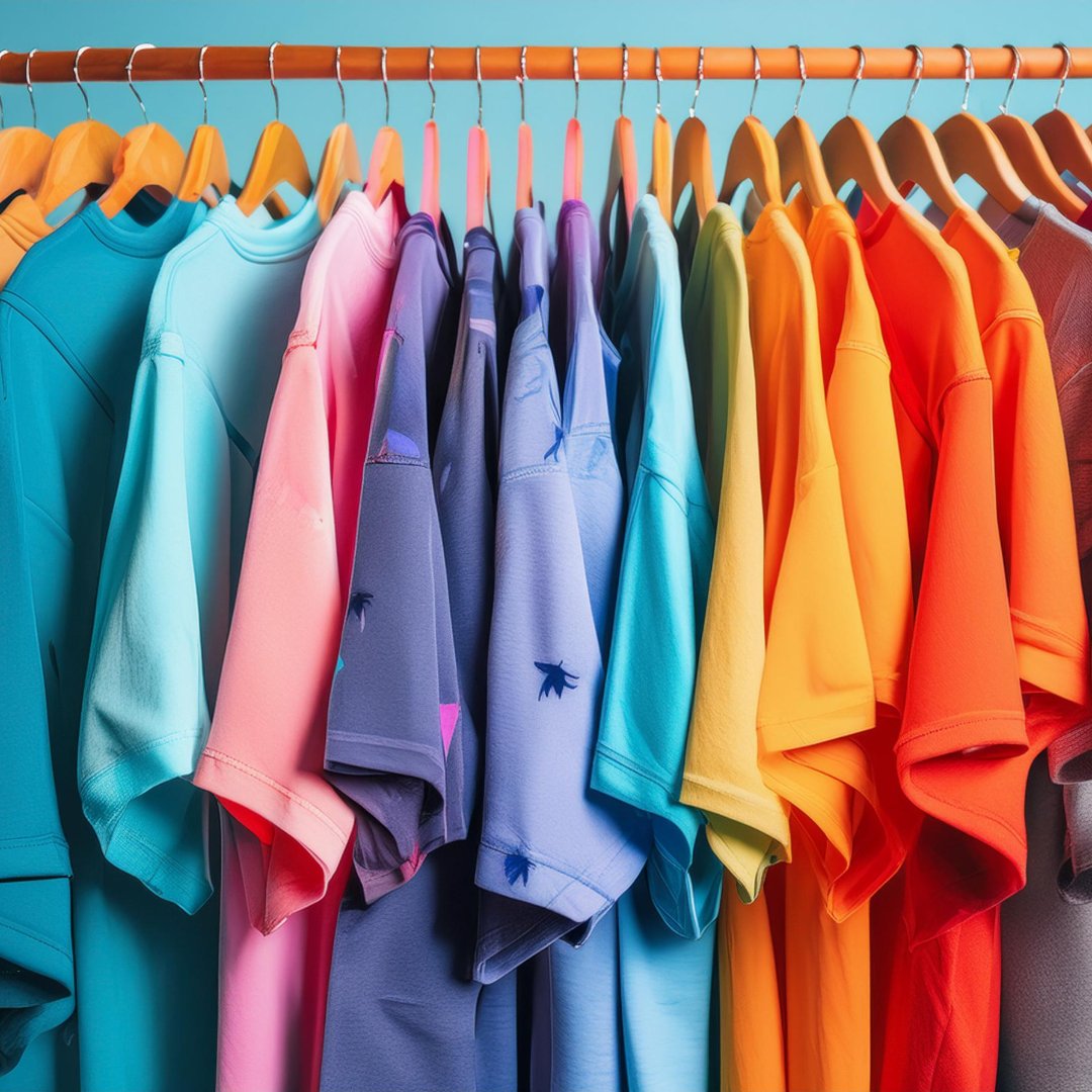 Start your week with a burst of color! 🌈 Our T-shirts are designed to brighten your day with vibrant, fade-resistant prints.
