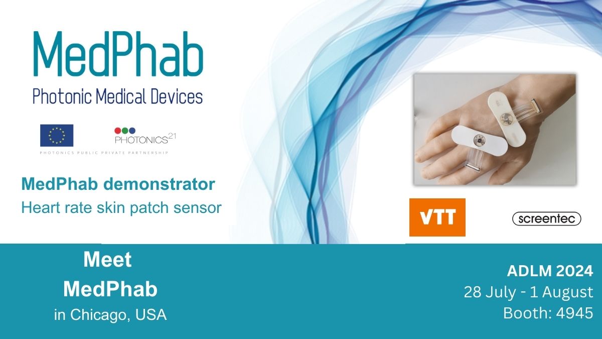 MedPhab Pilot Line (@medphab) on Twitter photo Explore MedPhab's pioneering heart rate skin patch sensor at #ADLM2024! 🌟 Developed by #ScreentecOy & <a href="/VTTFinland/">VTT</a>, this flexible, non-intrusive PPG sensor offers advanced optical heart rate monitoring.
<a href="/Photonics21/">Photonics21</a> #photonics <a href="/PhotonicsEU/">PhotonicsEU</a> #MEDTECH Explore MedPhab's pioneering heart rate skin patch sensor at #ADLM2024! 🌟 Developed by #ScreentecOy & <a href="/VTTFinland/">VTT</a>, this flexible, non-intrusive PPG sensor offers advanced optical heart rate monitoring.
<a href="/Photonics21/">Photonics21</a> #photonics <a href="/PhotonicsEU/">PhotonicsEU</a> #MEDTECH