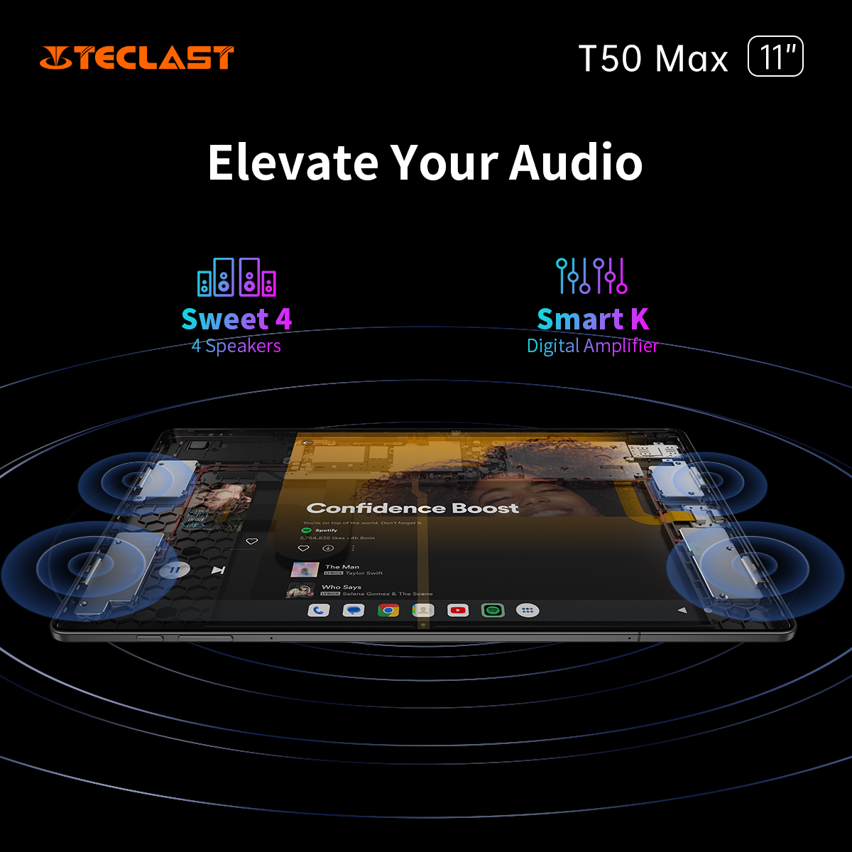TeclastOfficial's tweet photo. Transform your daily routine with the Teclast T50 Max! Enjoy immersive sound while streaming your favorite shows with Sweet 4 speakers and the Smart K digital amplifier.
Discover:https://t.co/2BTNPELGBD
#Teclast #T50Max #tech #ClearCalls #teclastech https://t.co/fjQtkhRyBZ