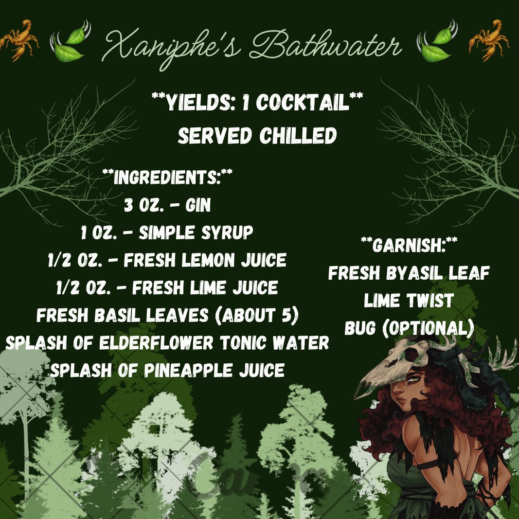 In case you missed it! here's a recipe for our first character inspired drink for Campaign 2!
