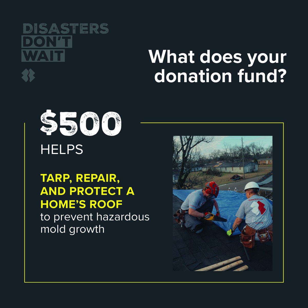 RedTRaccoon's tweet photo. In just one day, we are about to cross the first milestone in @TeamRubicon's #DisastersDontWait fundraiser.

Collectively, we are close to helping fund the tarping, repairing, and protecting of a home's roof after a disaster.

Let's keep going.

Give here: https://t.co/dTL7BvLySC https://t.co/5CZvqK2cWk