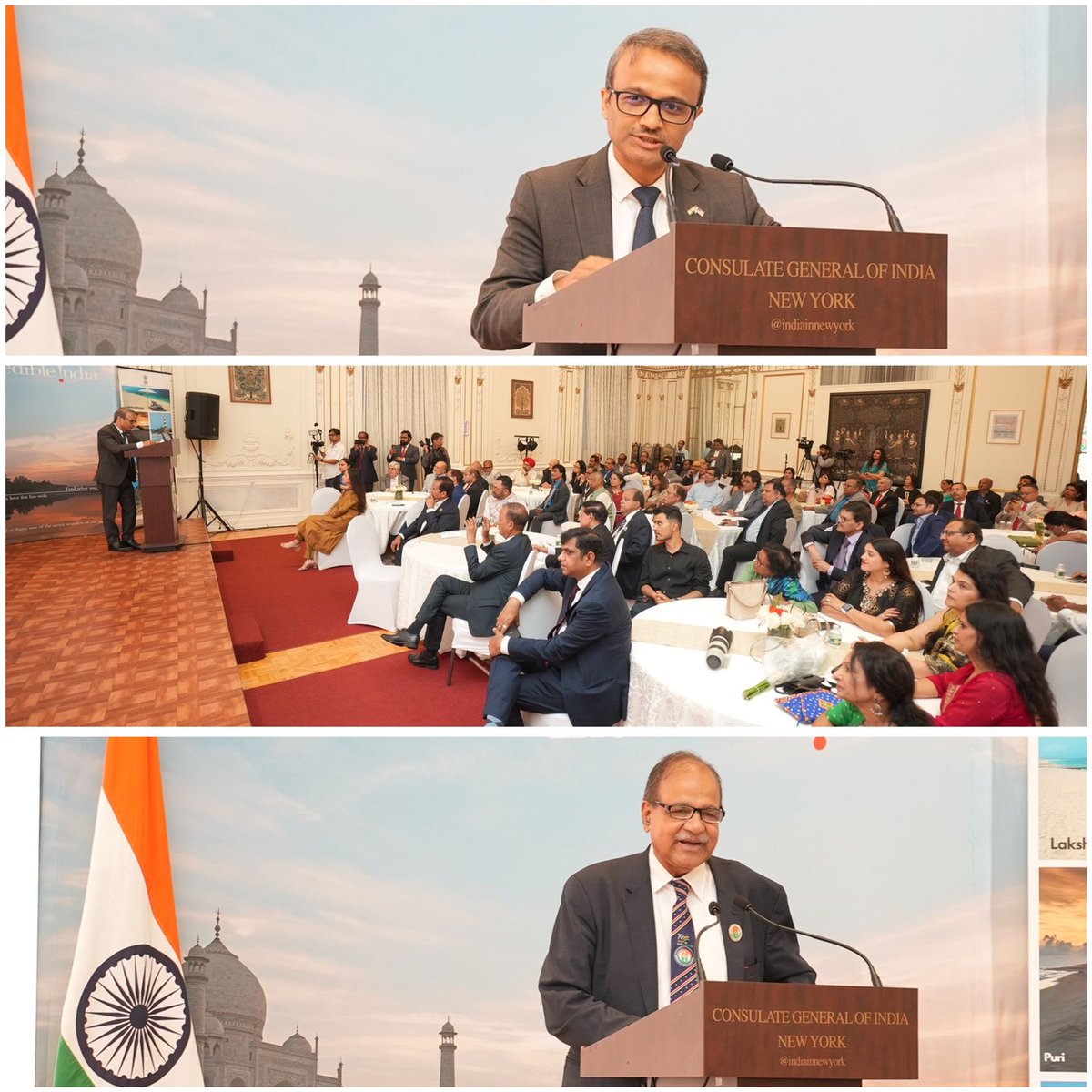 IndiainNewYork's tweet photo. @IndiainNewYork hosted the curtain-raiser event organised by Federation of Indian Associations @FIANYNJCTNE for the largest India Day Parade outside India in Manhattan, New York on August 18.

The event included unveiling of the poster of the 42nd India Day parade and formally kicking off the preparations. 

Consul General @Binaysrikant76 appreciated the efforts of @FIANYNJCTNE for being the driving force behind this iconic celebration for over four decades.