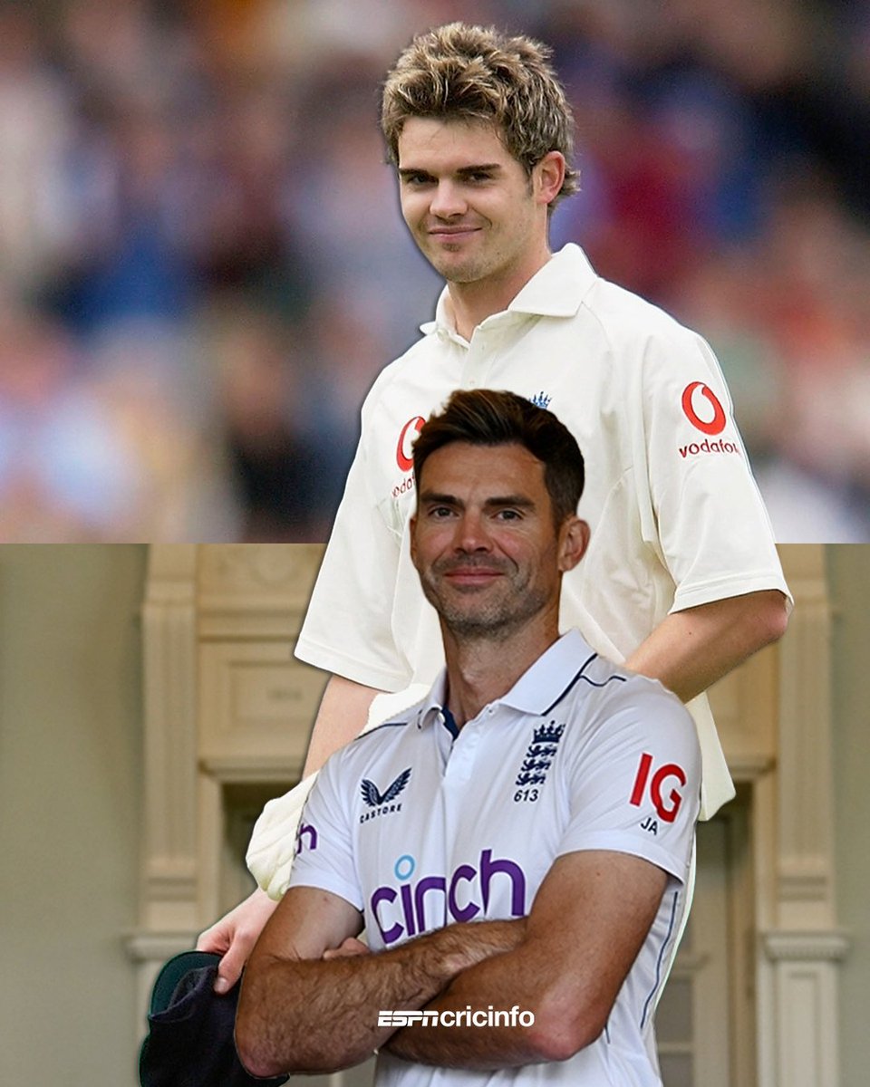 cricinfo's tweet photo. James Anderson will play his final match at the same venue he made his Test debut in 2003: Lord's 👏

https://t.co/vZfrxDhDuu #ENGvWI https://t.co/HfjhHnDliI