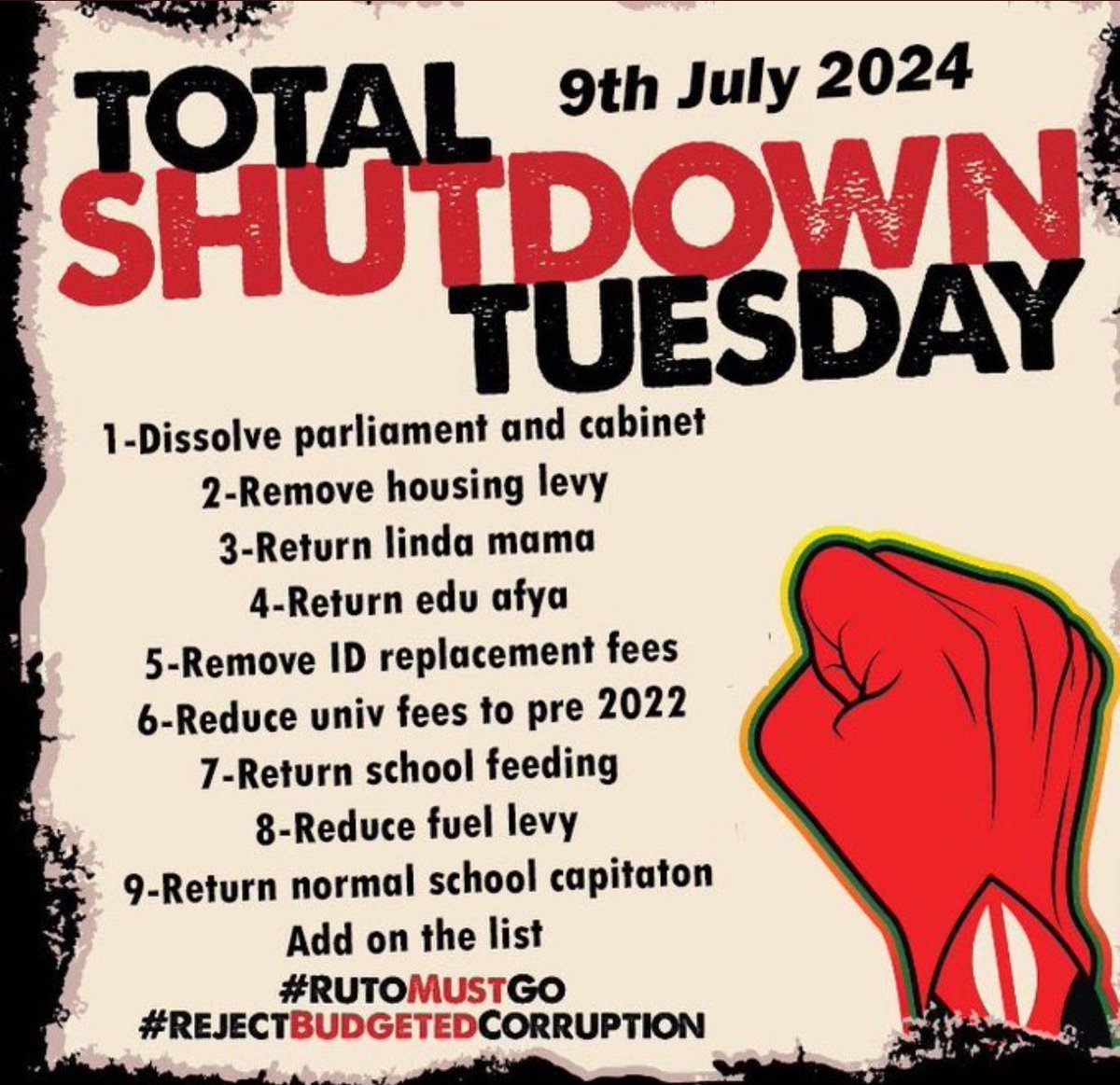 Mkienda Maandamano let's be peaceful 
#OccupyCBDTuesday 
#OccupyMOH 
SHAME ON YOU
Obinna
Follow <a href="/IndiaziStanley/">stanley indiazi</a>