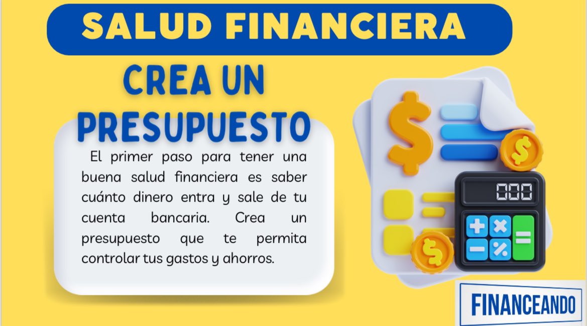 Financeando_'s tweet photo. Tip clave para una salud financiera sólida: Conoce tus ingresos y gastos 💡💰
#Finanzaspersonales #Educacionfinanciera #Presupuesto https://t.co/ax5QeqOhMZ