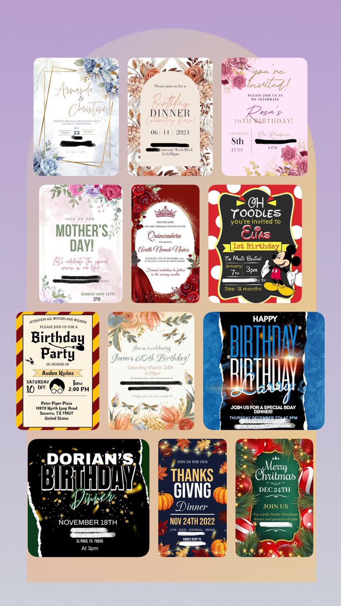 enelyajaylene's tweet photo. For years I’ve been doing my own invitations for myself, family, friends ect. So I’ve decided to publicly offer my services to everyone!! Hope you all can keep me in mind for your next/future events!!✨☺️ 

(I’ll also be offering other services/rentals in the coming year!🩷🙏🏽) https://t.co/DReaV74VGh