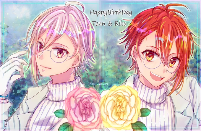 天くん陸くんお誕生日おめでとう大好き双子ちゃん間に合わず…#七瀬陸誕生祭2024 #九条天誕生祭2024#七瀬陸生誕祭2024  #九条天生誕祭2024 