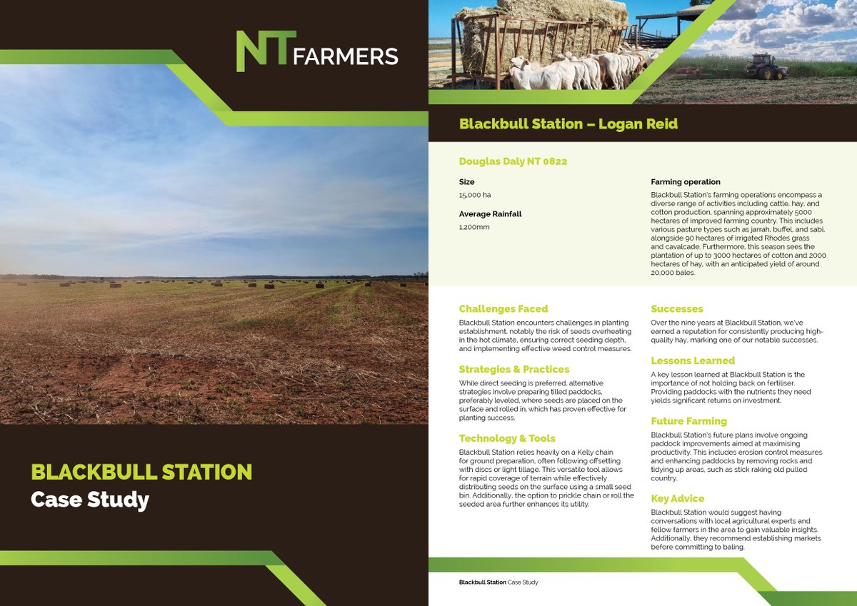 🌾For NT Farmers by <a href="/NTFarmers/">NTFarmers</a>. A new Northern Territory Fodder Production Guide is now available to  download! Practical tips for high-quality hay and silage production. Boost your productivity today! 📘🚜 

northernhub.au/northern-terri…

#NTFarmers #FodderProduction