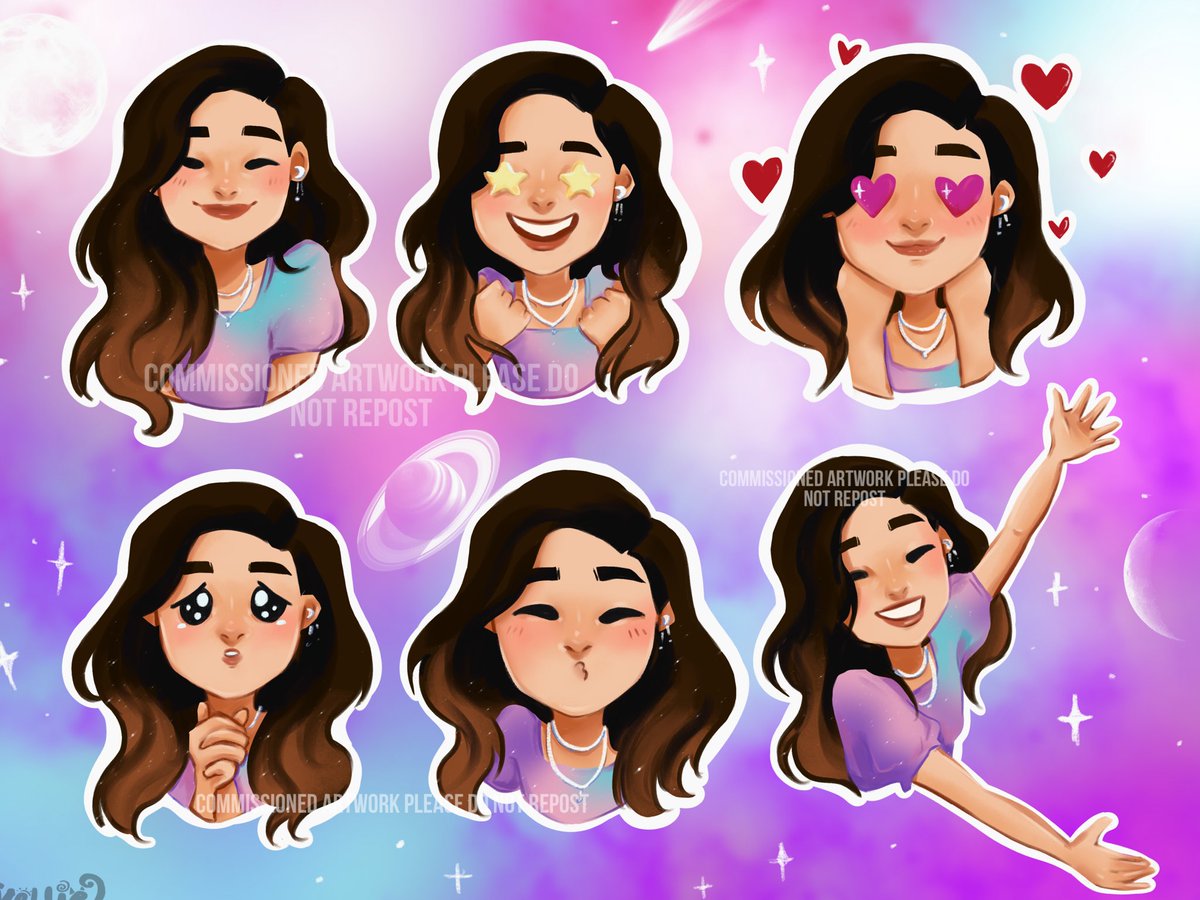 artbyyellie's tweet photo. Shining like stars ✨ ⭐️ 

Custom Style A stickers by @mslynluna 🫶🏻 

#stickers #stickersph #emojis #commissioned #commissionedwork #artist #artistsoninstagram #artistsupport #digitalart #digitalpainting #artph https://t.co/OPJdUJBwT8