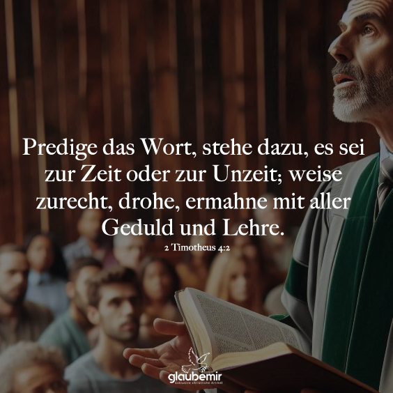 glaubemir7's tweet photo. Predige das Wort, stehe dazu, es sei zur Zeit oder zur Unzeit; weise zurecht, drohe, ermahne mit aller Geduld und Lehre. 2 Timotheus 4:2
#Bibel #Timotheus #bibelvers #christlichesprüche #glaube #hoffnung #bibelzitate https://t.co/8oOe7ASC8o