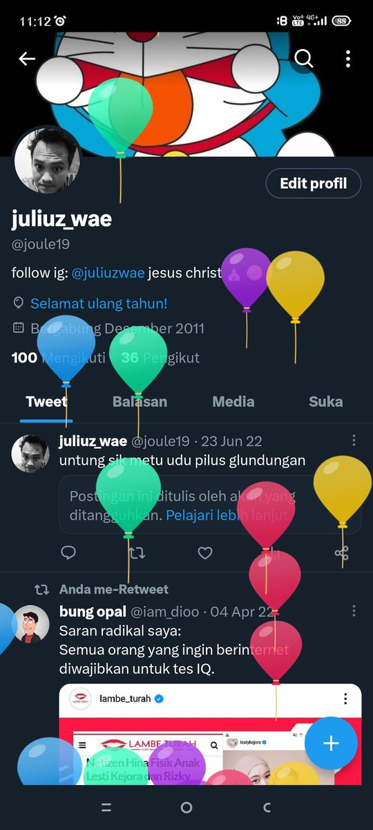 joule19's tweet photo. ehhh balonnya siapa tuhh... https://t.co/4Q6aoZEwym