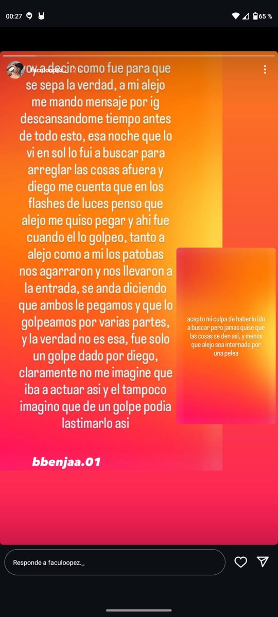 Acá está todo, nadie mintió en nada. 
Mi hermano nunca te amenazó de nada, vos buscaste bardo ahora banca las consecuencias.