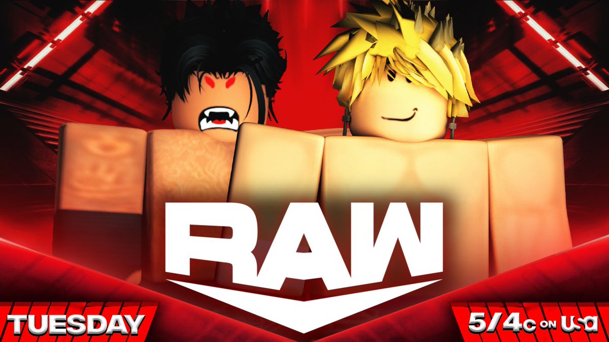 _WWERoblox's tweet photo. -TUESDAY-

@TSARoblox set to be in action after his LOST who will step up to him...? 👀
-
#DivineAlex set to take on @luchisig2 
-
@KB40_  goes one on one with @TartuMadeJarko 
-
@amazinggavyn23 makes his debut as he takes on #ClutchMorrison

#WWERaw https://t.co/xs22DlpIpD