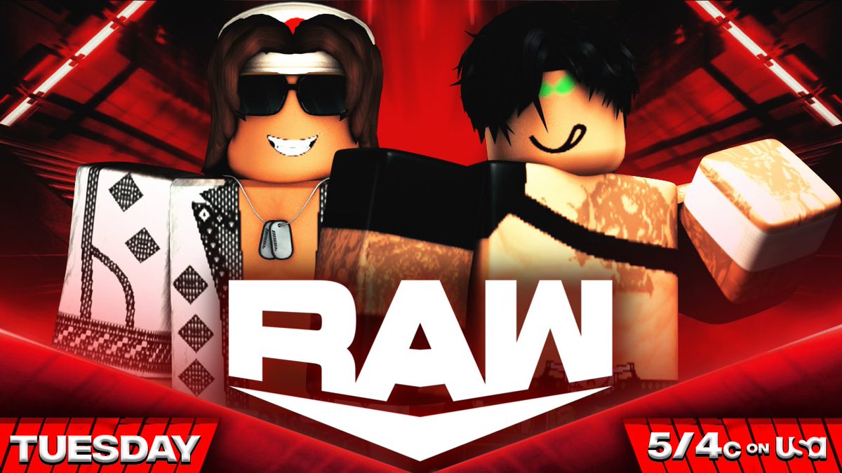 _WWERoblox's tweet photo. -TUESDAY-

@TSARoblox set to be in action after his LOST who will step up to him...? 👀
-
#DivineAlex set to take on @luchisig2 
-
@KB40_  goes one on one with @TartuMadeJarko 
-
@amazinggavyn23 makes his debut as he takes on #ClutchMorrison

#WWERaw https://t.co/xs22DlpIpD