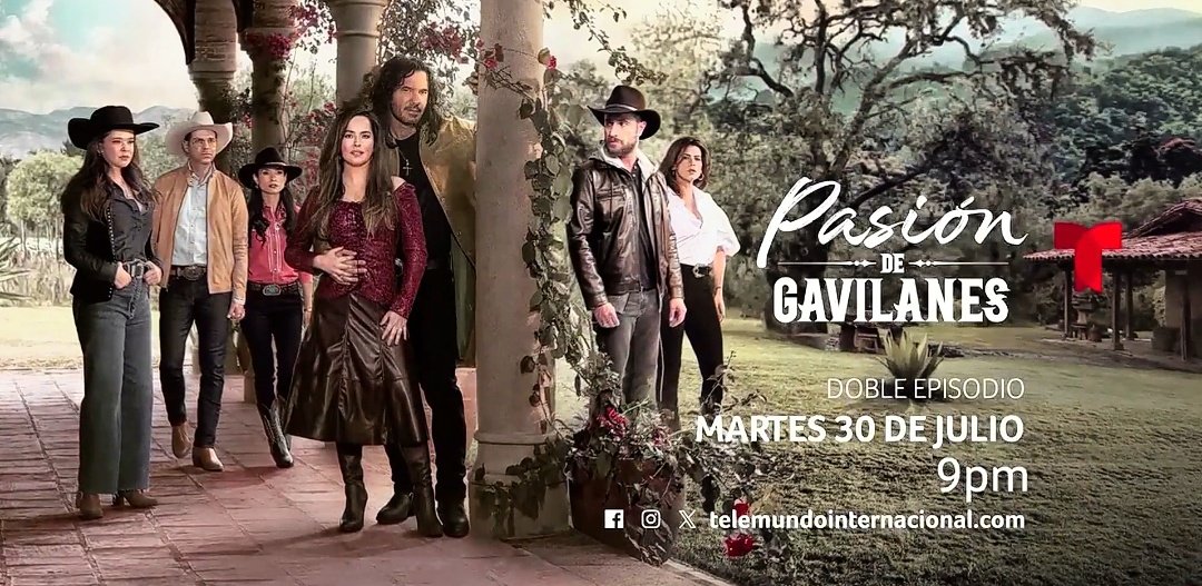 Gran estreno de #PasiónDeGavilanes2 en Latinoamérica el martes 30 julio por <a href="/TelemundoIntl/">Telemundo Int.</a> 9PM.

<a href="/DannaGarcia/">Danna Garcia</a> <a href="/MarioCimarro/">Mario Cimarro</a> <a href="/PAOLAREYACTRIZ/">PAOLA REY</a> <a href="/juanbaptistad/">Juan Baptista, Gato</a> <a href="/natasha_klauss/">Natasha Klauss</a> <a href="/ZHARICKLEON17/">Zharick A. León V.</a> <a href="/michelbrownmike/">michel brown</a> <a href="/sergiogoyri/">Sergio Goyri Oficial</a> <a href="/bernardofmx/">BERNARDO FLORES</a> <a href="/soycamilarojas/">Camila Rojas</a> <a href="/kristililley/">kristina lilley</a> <a href="/Jerocantillo/">Jerónimo Cantillo</a>