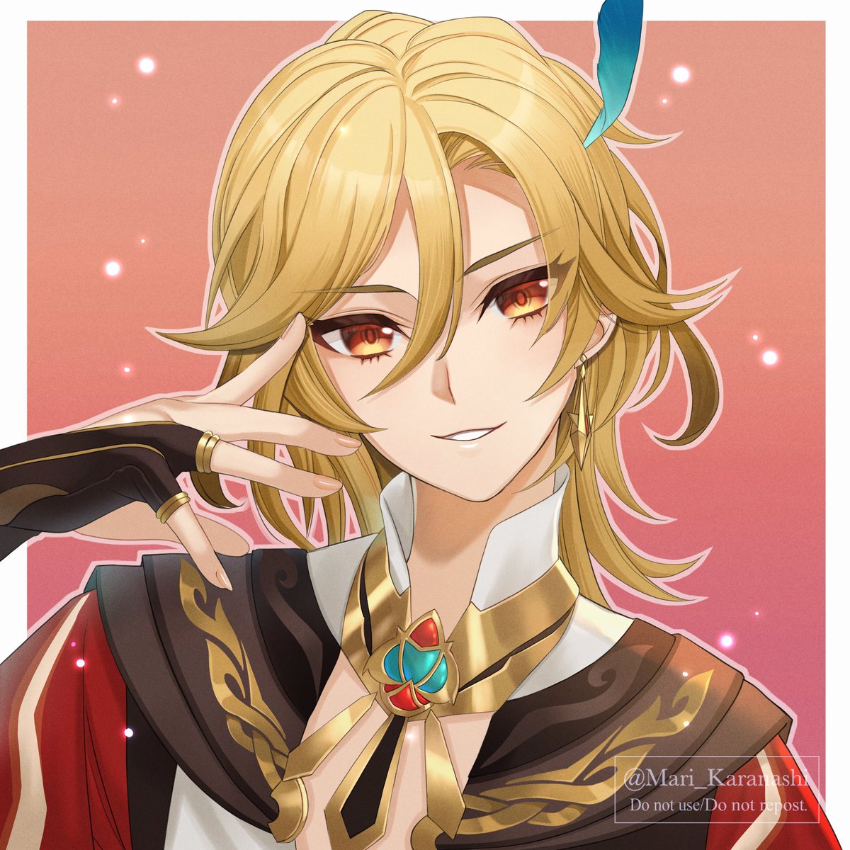 カーヴェ(原神) 「カーヴェお誕生日おめでとう!去年描いたものですがお祝い #カーヴェ生誕祭2024」|カラナシ マリのイラスト