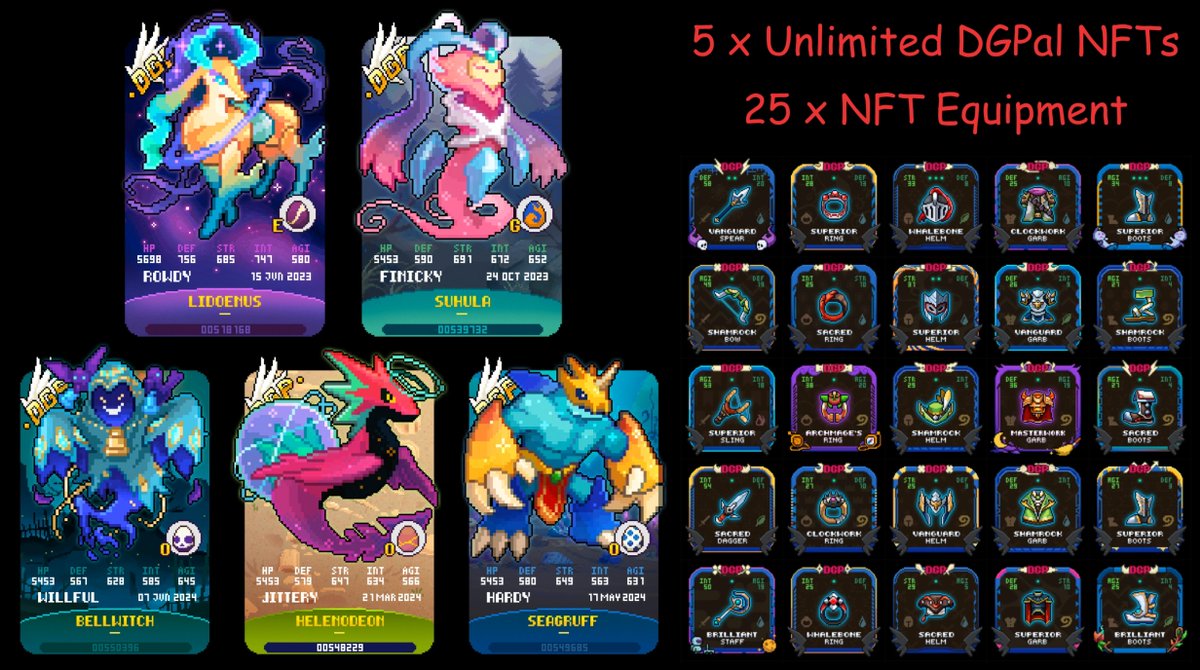 OfficialDgpals's tweet photo. 🚨 DGFAM GIVEAWAY #23 🚨

It's Tuesday and we have another bundle of @cronosapp and @0xPolygonEco NFTs ripe for the picking! 🍓

ONE lucky winner will receive a full team of 5 Unlimited DGPals and 25 Equipment! This means YOU can play #Legends right away and earn even more rewards! 🎁

1⃣ Like & Repost
2⃣ Follow @OfficialDgpals 
3⃣ Follow @ChrisGardnerMMO, @Mikeiam82
4⃣ Tag 3 gamers who need DGPals! 🎮

⏳ ENDS: Thu, 11 Jul, 10am UTC+8

#DGMissions #crofam #polyfam