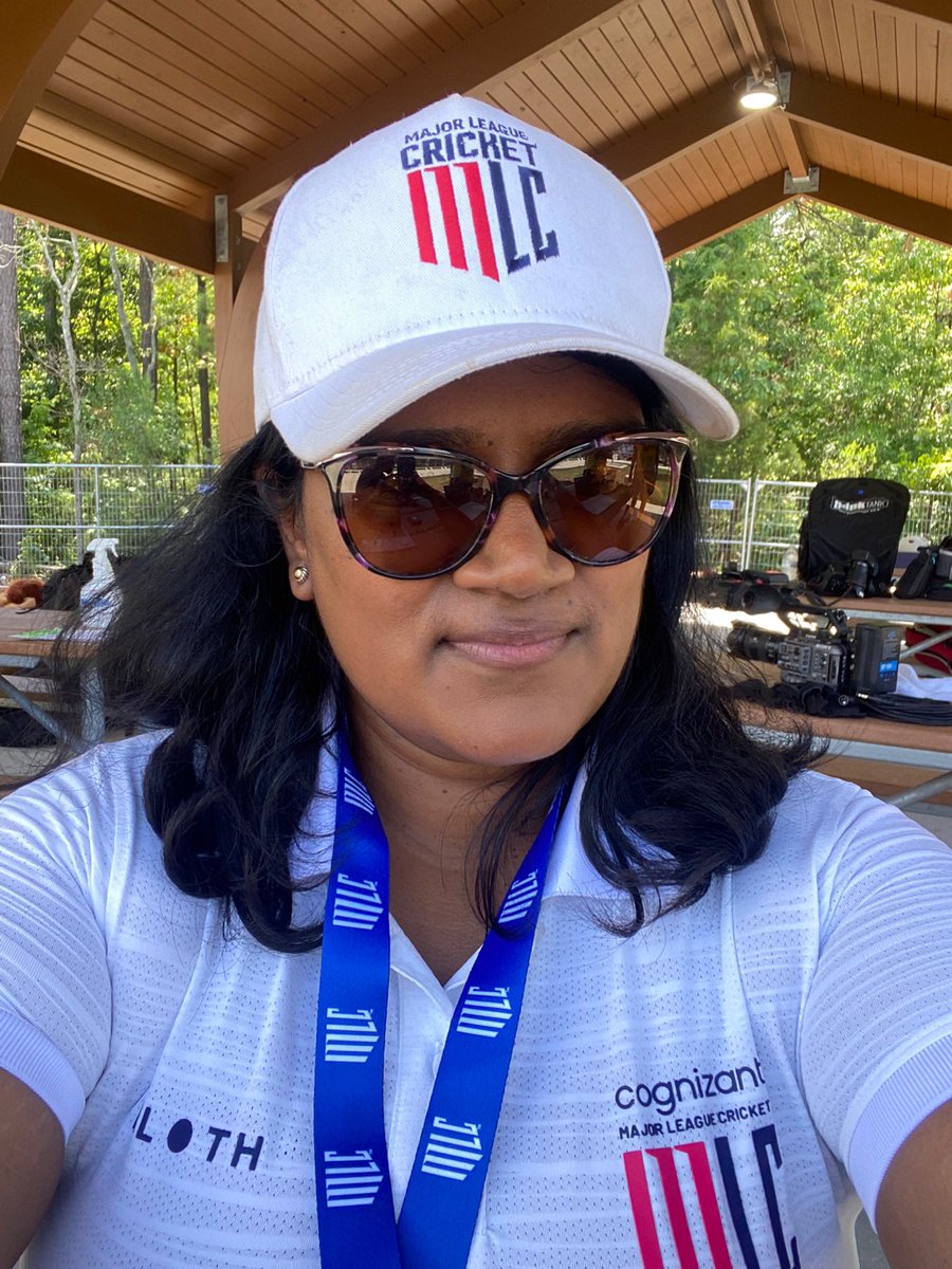 Dhashnie's tweet photo. 12th man duties for MLC … How I love being involved in cricket game! Grateful to be able to work part of the tournament! 😄 https://t.co/qQhijuX8y8