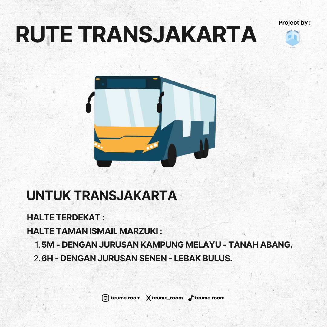 teume_room's tweet photo. RUTE KRL / KERETA LUAR KOTA / TRANSJAKARTA

TEU-HA! buat kalian yang menggunakan transportasi umum berikut untuk halte atau stasiun terdekat.

#treasure #트레저 #teumroom #projectfortreasure #anniversarytreasure #teumeindonesia #teume https://t.co/pViSSCrPOi