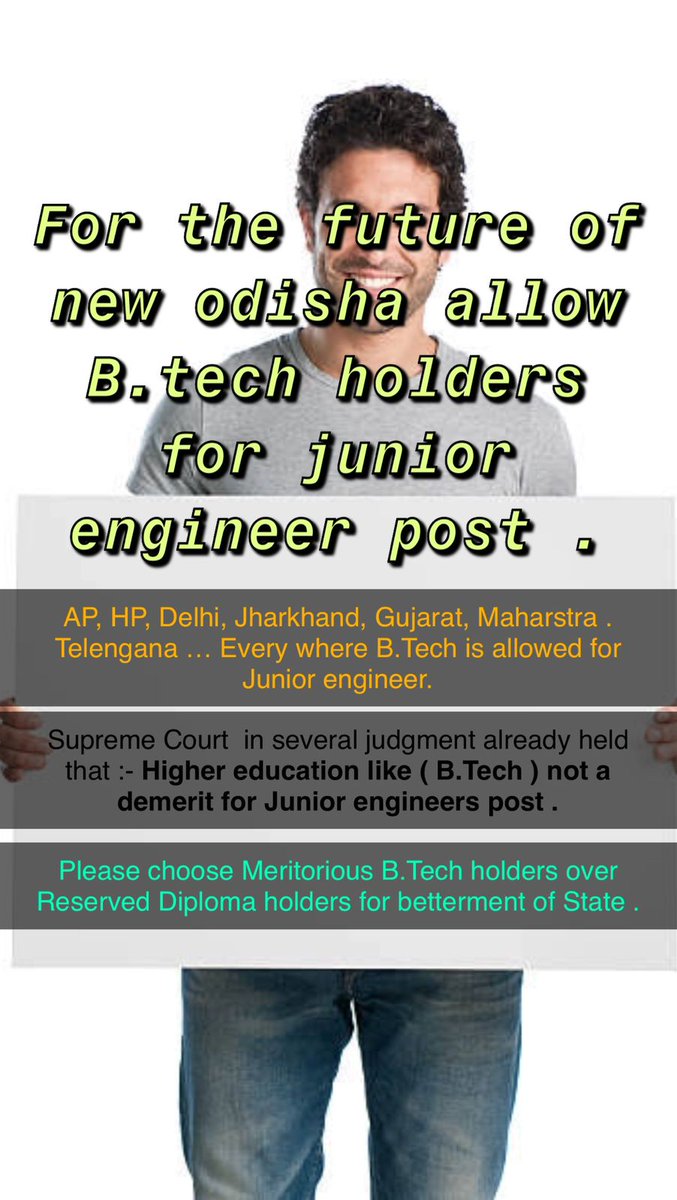 jaganprsd's tweet photo. @MohanMOdisha @KVSinghDeo1 @PravatiPOdisha @SecyChief @SecyAgriGoI
Engineering student is not eligible for an engineering post i.e. junior engineer post in odisha. We are eligible for this post throughout india, but ineligible in our own state. We studied engg, but don't have job https://t.co/UJrtKxc5sq