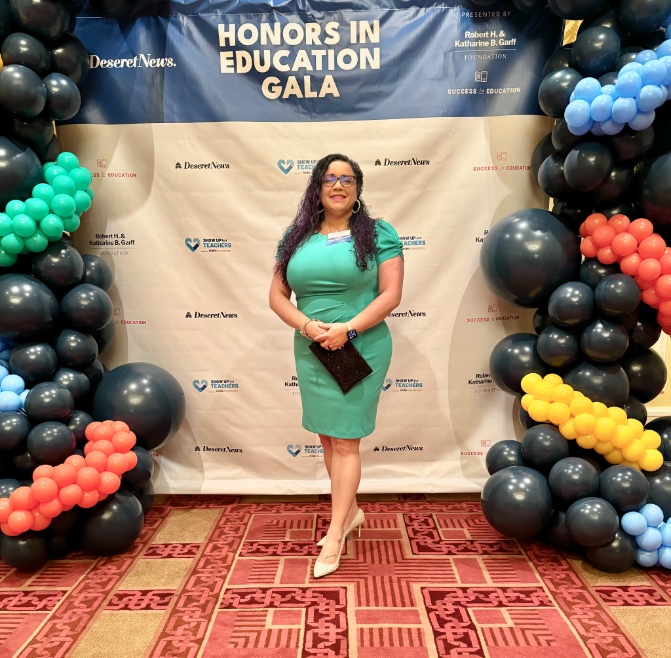 mamielpack's tweet photo. Wonderful evening representing WGU School of Education at the Honors in Education Gala presented by @ShowUpUtah. A joy to watch teachers from different backgrounds &amp; experiences be honored for their work. Teachers deserve to be celebrated and supported. 

#showupteachers #wgu https://t.co/ZOoFupNNOM
