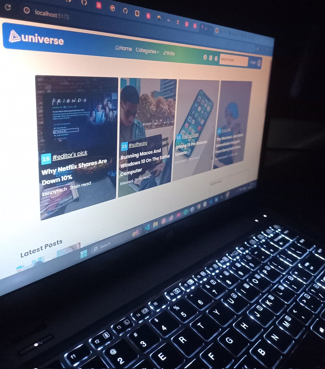 Kennytech98's tweet photo. Day 19 of #100daysofcode 

Today, I started working on the landing page 

#100daysofcodechallenge #landingpage #learningtypescript #happycoding https://t.co/B71sZ9lFry