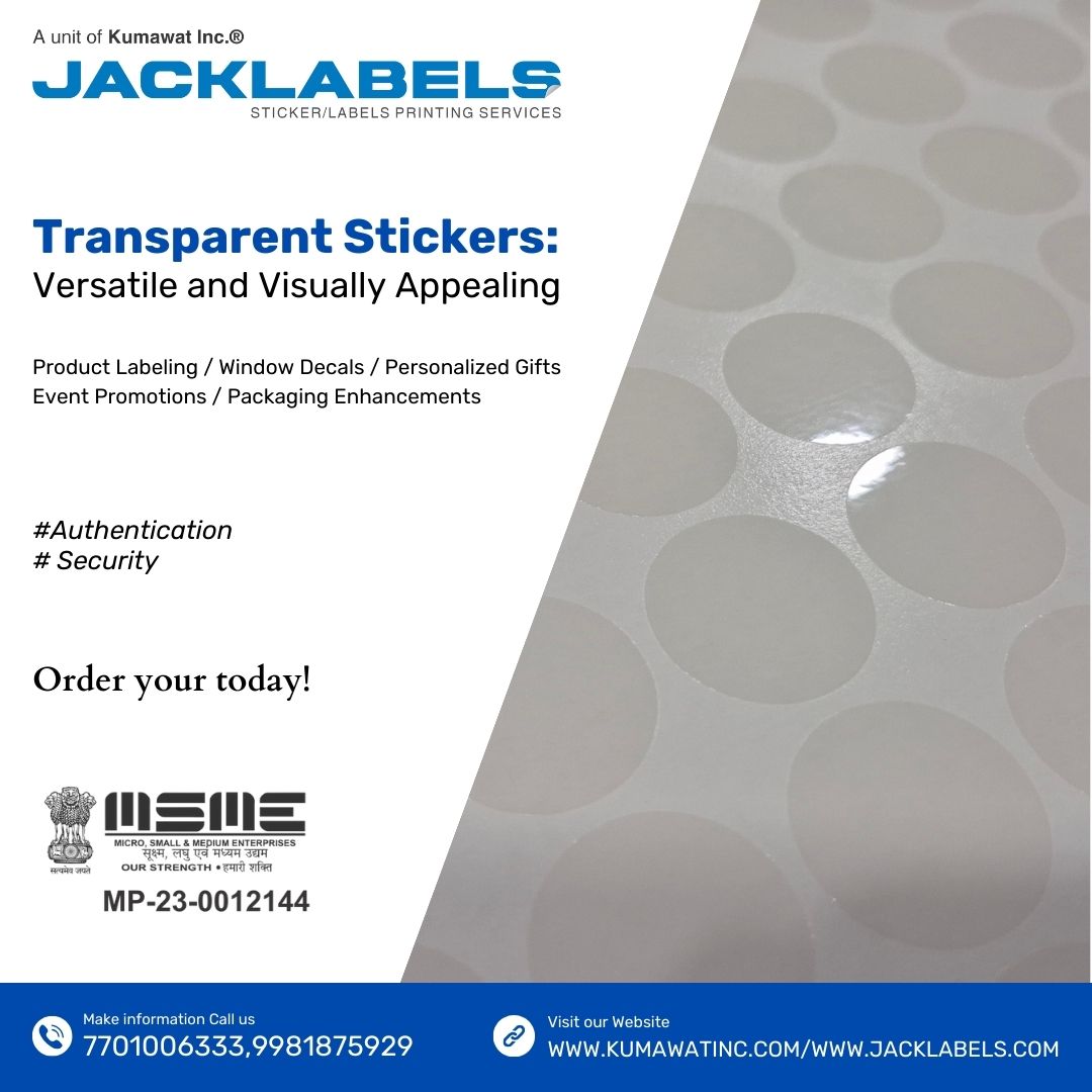 jacklabelsindia's tweet image. Level up your brand with stunning Transparent Stickers! Perfect for labels, decals, gifts &amp;amp; more. #transparentsticker #clearsticker #stickers #vinylsticker Order yours today!