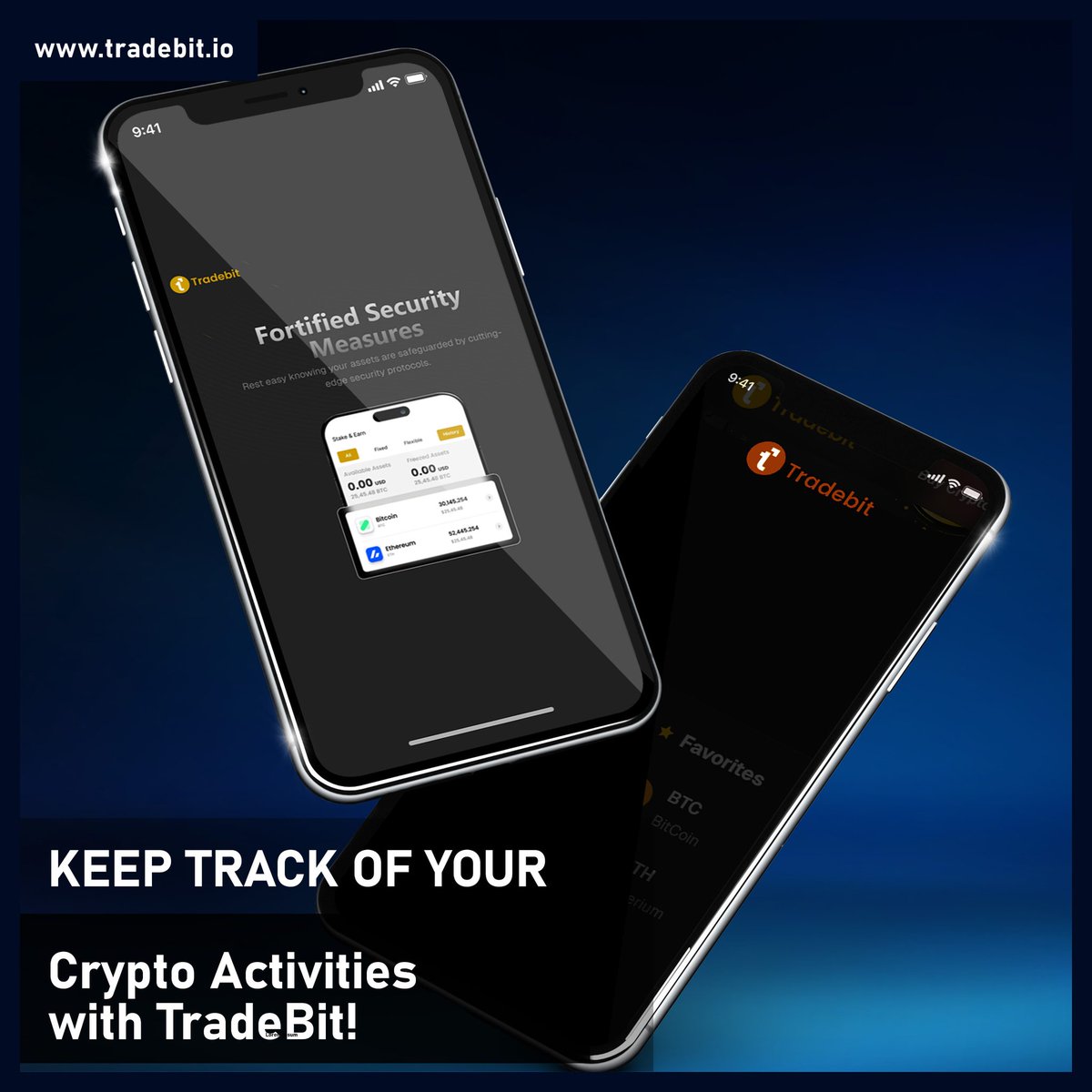tradebitio's tweet photo. Keep track of your crypto activities with TradeBit! View your history for tadebit, trade spot, deposits, withdrawals, staking, transfers, send, and receive all in one place. #CryptoTracking #TradeBit #CryptoLife https://t.co/GXeo5MRbxh