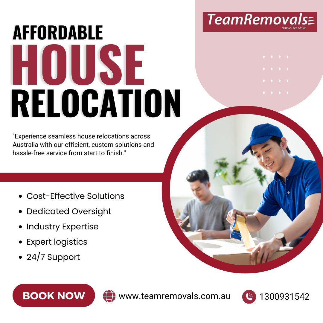 Team_Removals's tweet image. 🏠 Moving made easy with Team Removals Australia! 🚛 From packing to unpacking, trust our reliable services for a smooth transition at an affordable price. Experience stress-free moving today!
🌐𝗪𝗲𝗯𝘀𝗶𝘁𝗲:teamremovals.com.au/.../house-remo…
#HouseRelocation  #TeamRemovalsAustralia