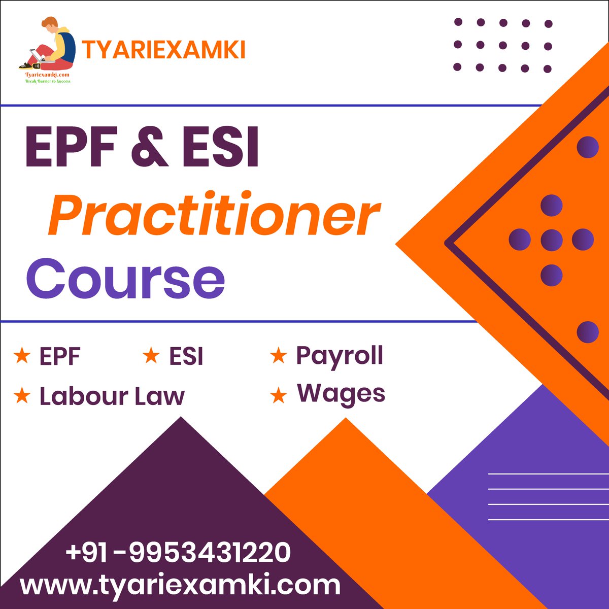 TyariexamkiC's tweet photo. Learn the #EPF and #ESI #Practitioner #Course online with us, and learn in simple terms:

#EmployeeProvidentFund #EmployeeStateInsurance #Wages #Payroll and many more

Link for Live course: https://t.co/Jtug4CthSt

⭐️⭐️⭐️⭐️⭐️ star rating course. https://t.co/cpDHAJnt3k